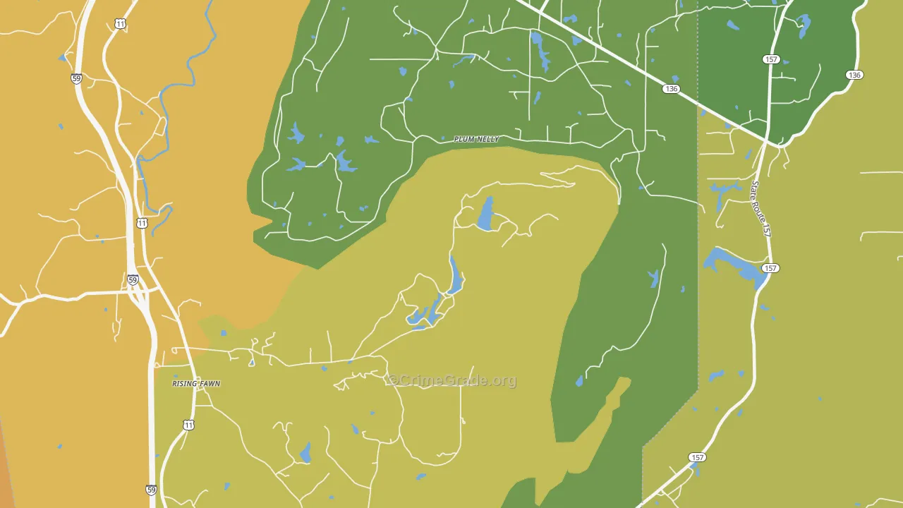 Hinkles, GA Map of Theft Rates