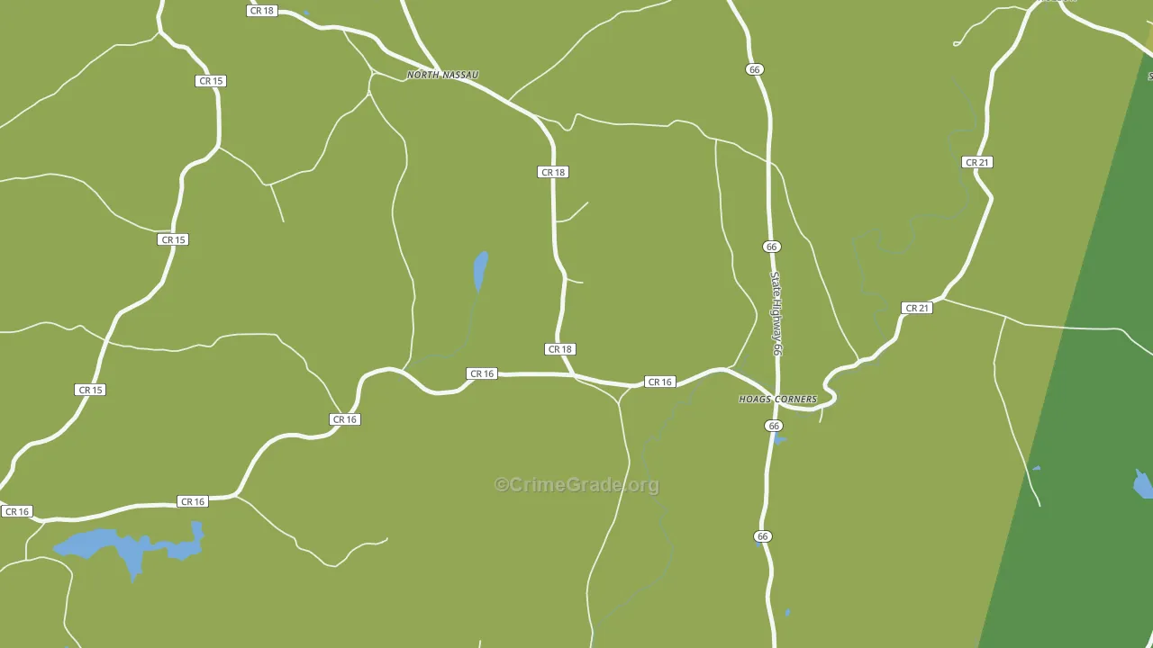 Hoag Corners, NY Map of Theft Rates