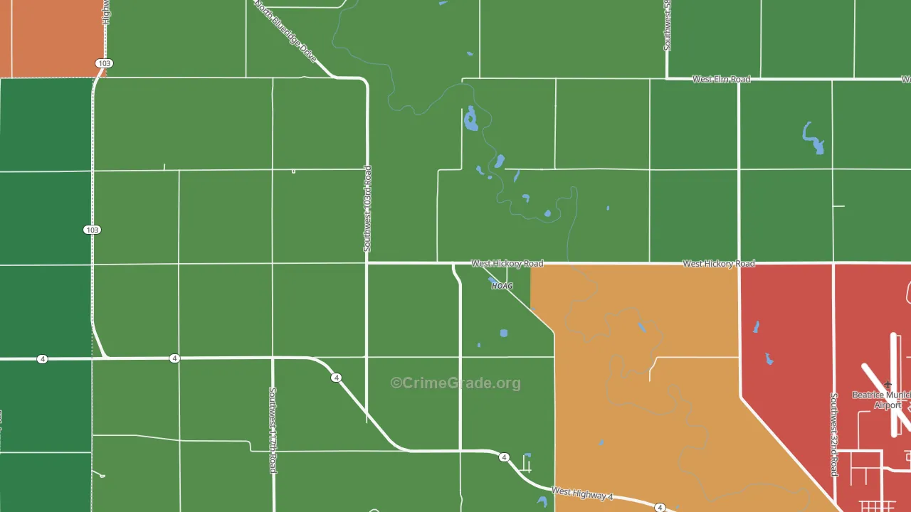 Hoag, NE Map of Theft Rates
