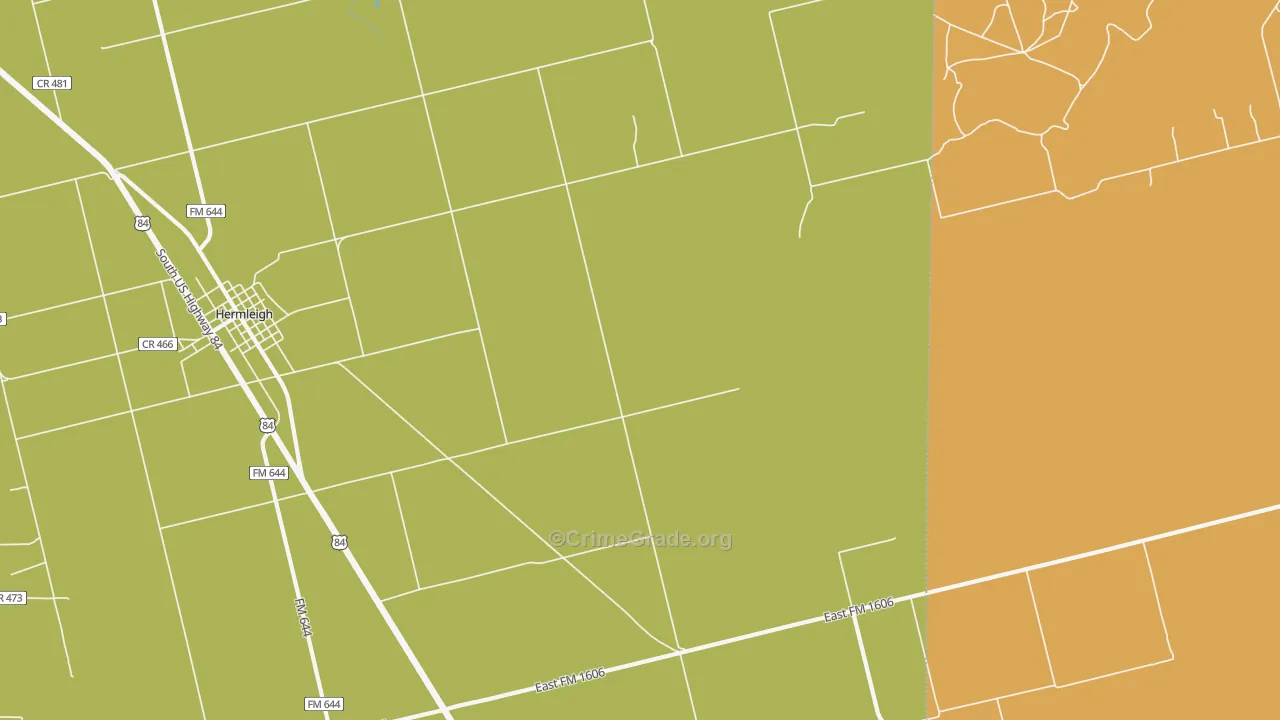 Hobbs, TX Map of Theft Rates