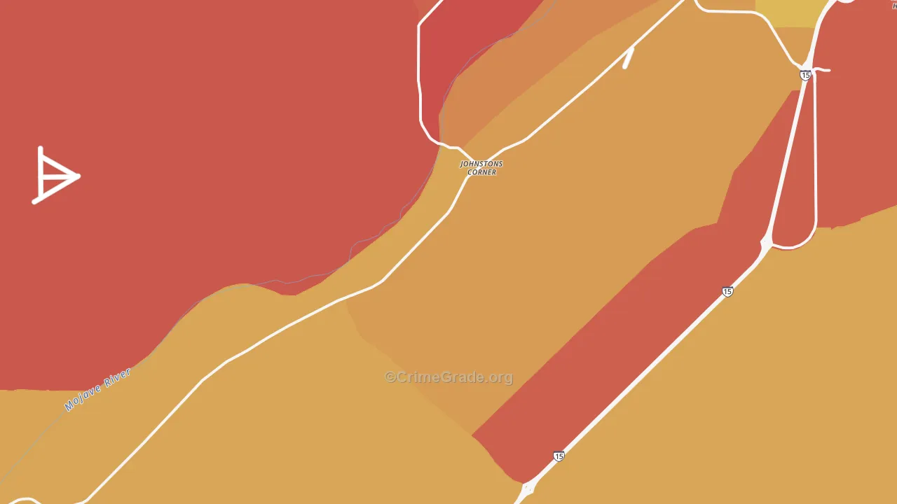 Hodge, CA Map of Theft Rates