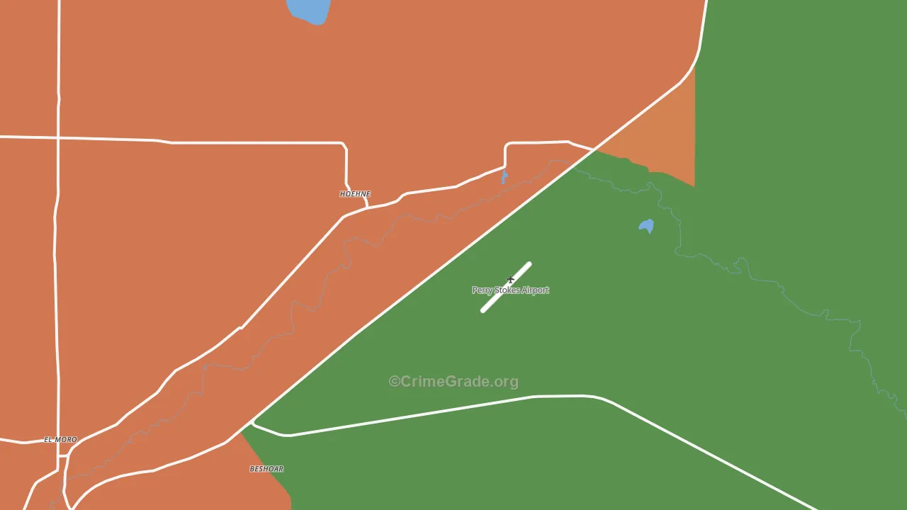 Hoehne, CO Map of Theft Rates