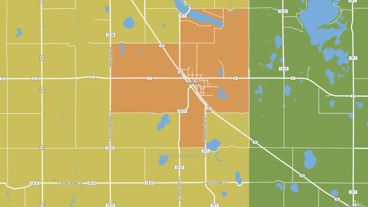 Hoffman, MN Map of Theft Rates