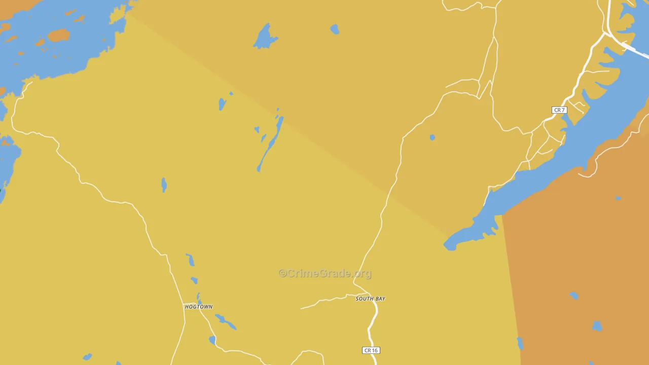 Hogtown, NY Map of Theft Rates