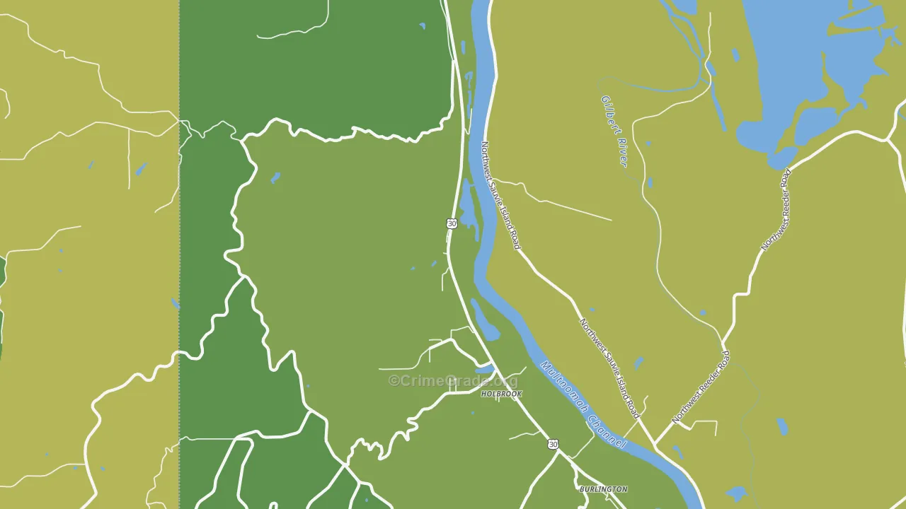Holbrook, OR Map of Theft Rates