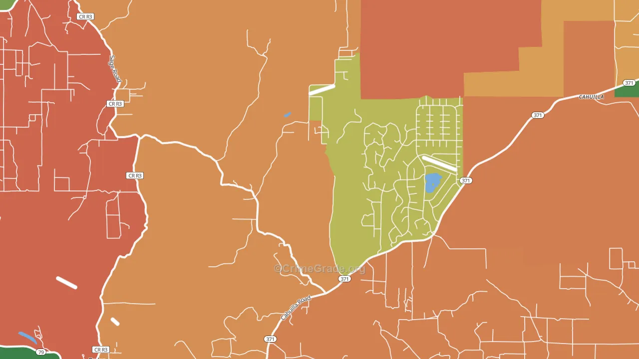 Holcomb Village, CA Map of Theft Rates