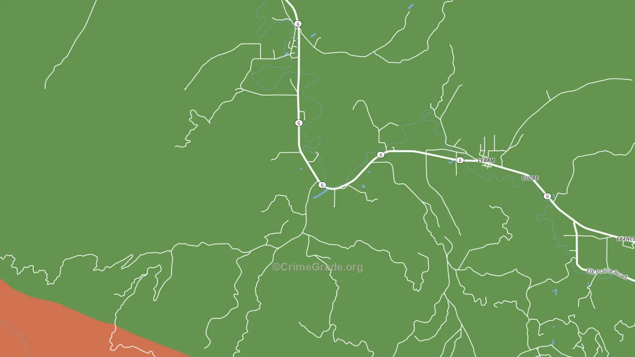 Holcomb, WA Map of Theft Rates