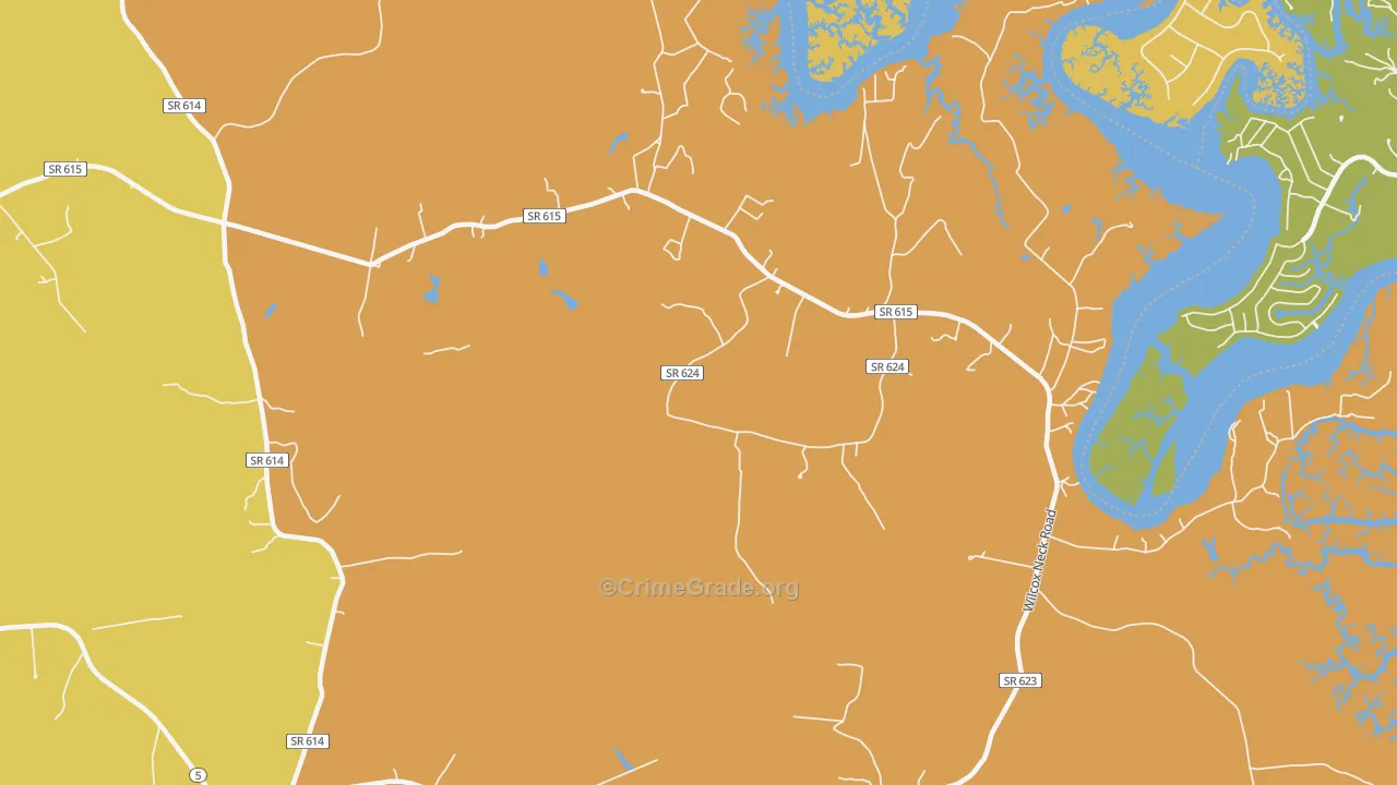 Holdcroft, VA Map of Theft Rates