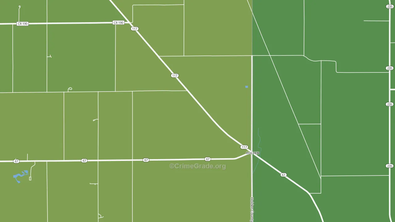 Holden, OH Map of Theft Rates
