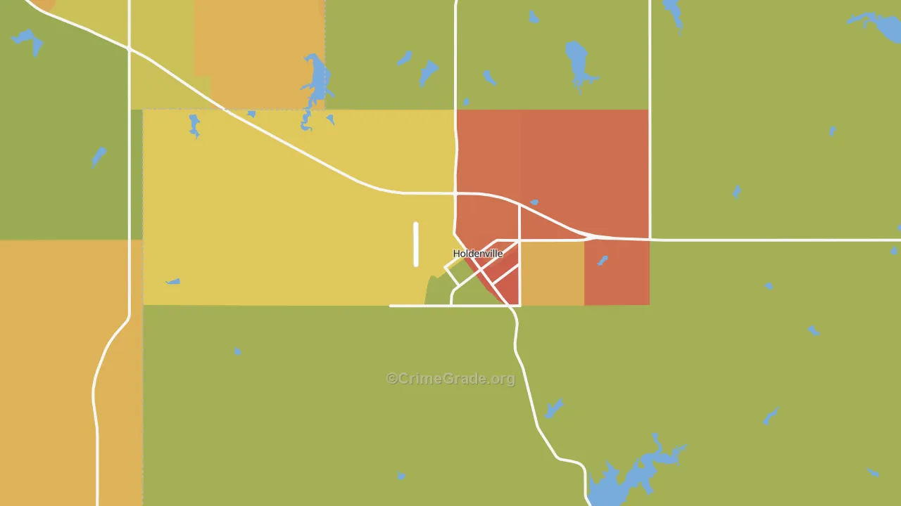 Holdenville, OK Map of Theft Rates