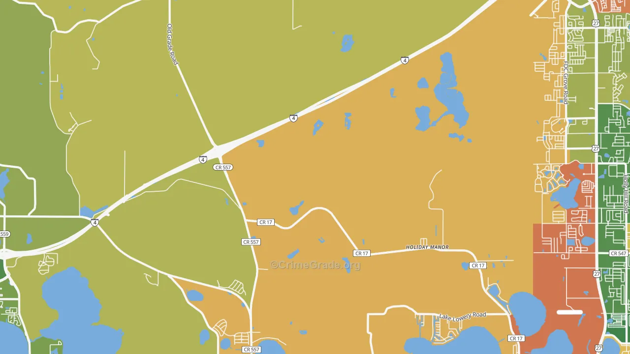 Holiday Manor, FL Map of Theft Rates