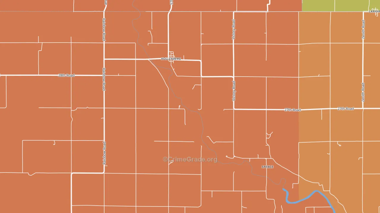 Hollenberg, KS Map of Theft Rates