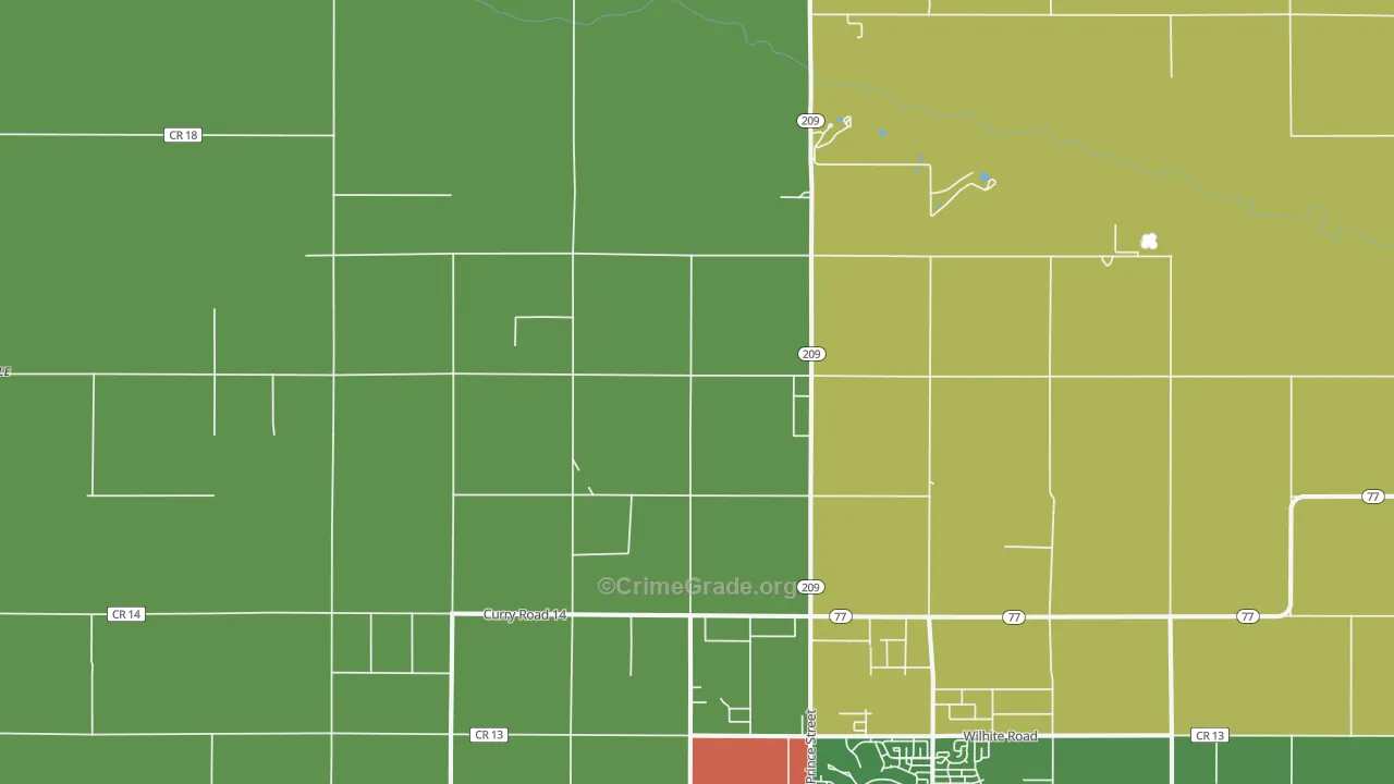 Hollene, NM Map of Theft Rates