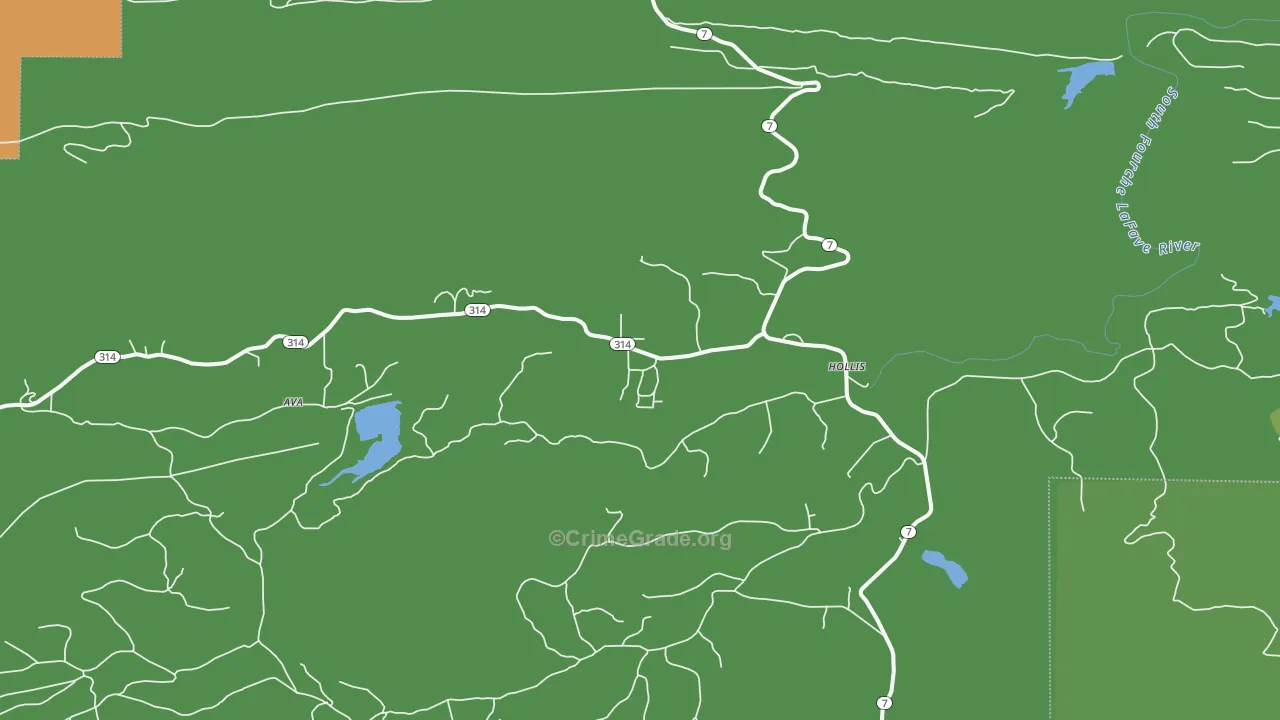 Hollis, AR Map of Theft Rates