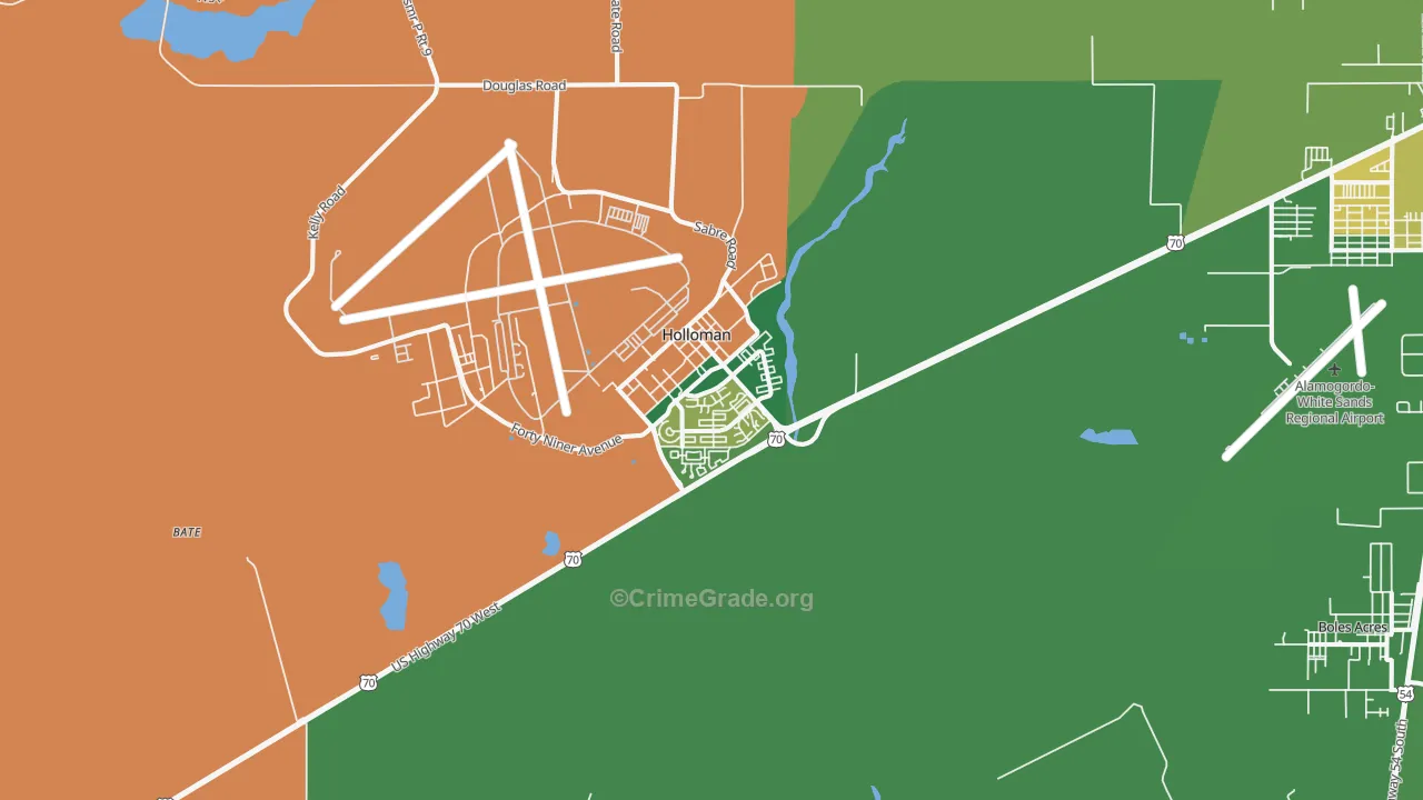 Holloman AFB, NM Map of Theft Rates