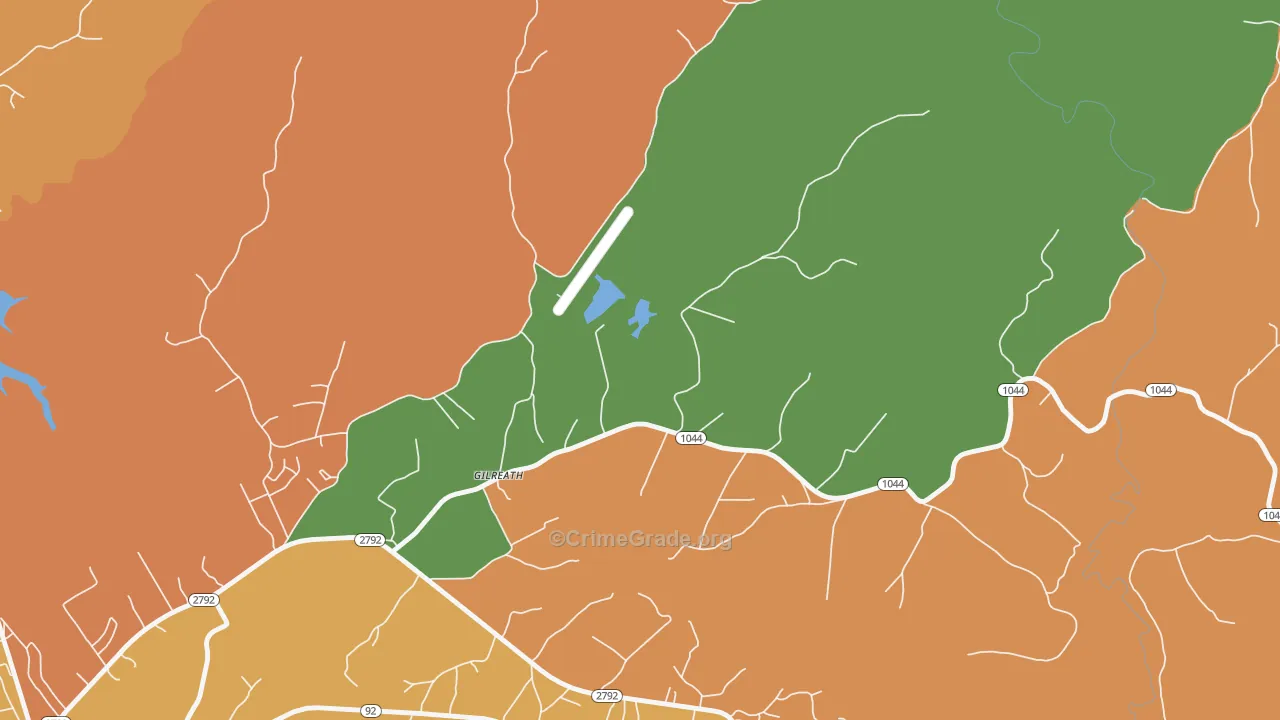 Hollyhill, KY Map of Theft Rates