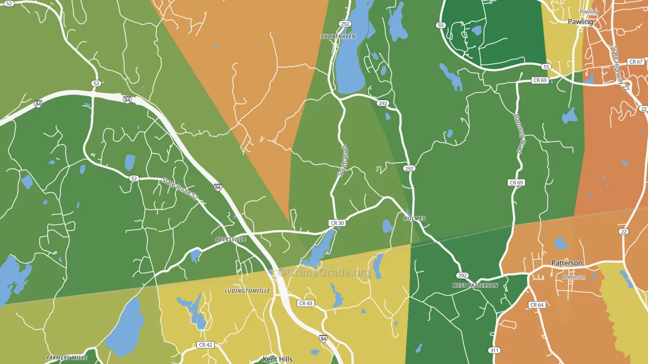 Holmes, NY Map of Theft Rates