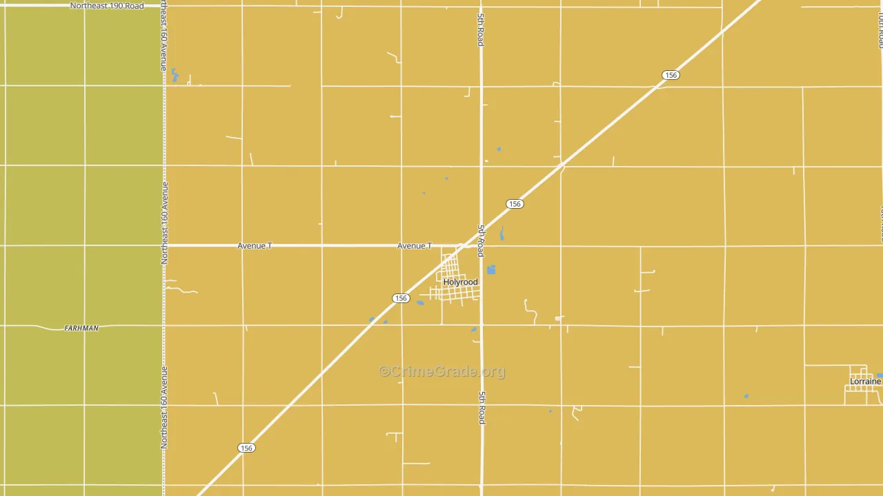 Holyrood, KS Map of Theft Rates