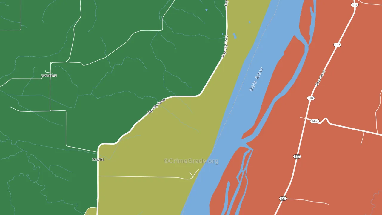 Homberg, IL Map of Theft Rates