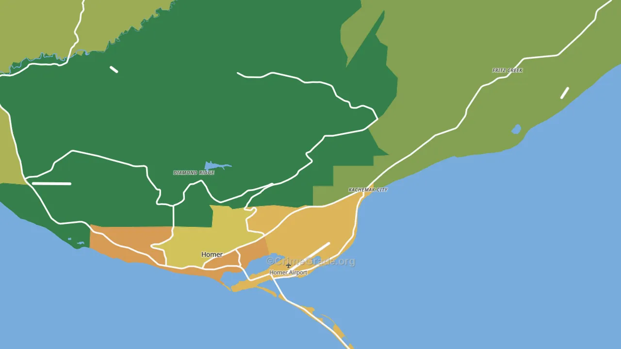 Homer, AK Map of Theft Rates
