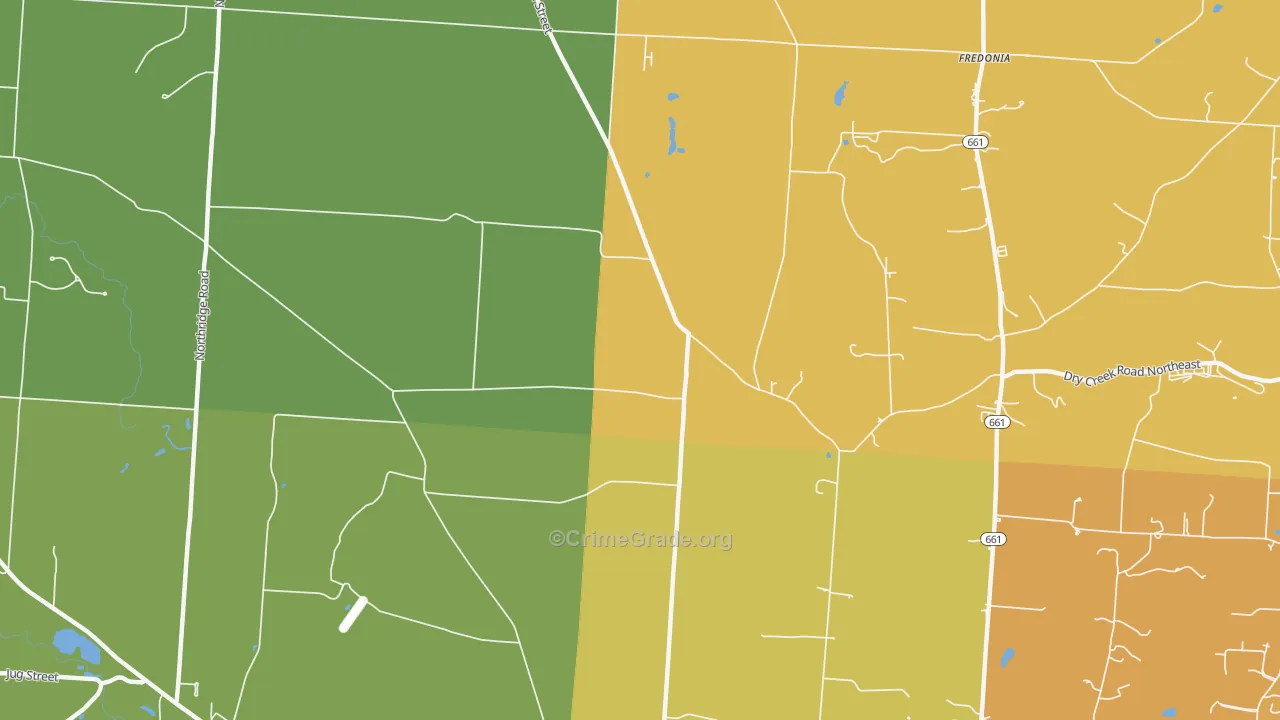 Homer, OH Map of Theft Rates