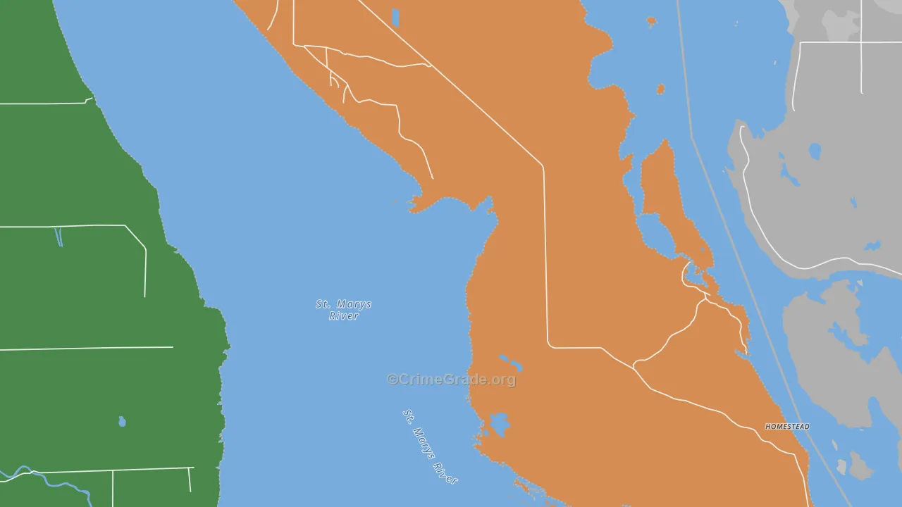 Homestead, MI Map of Theft Rates