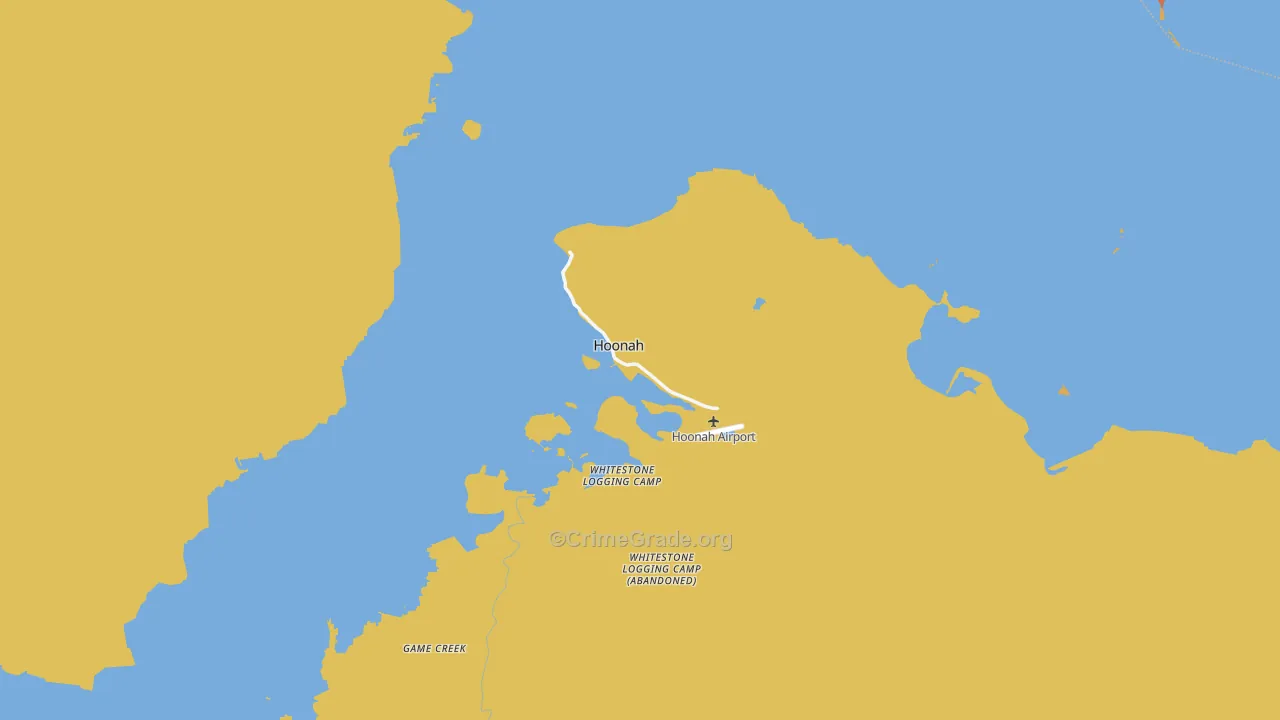 Hoonah, AK Map of Theft Rates