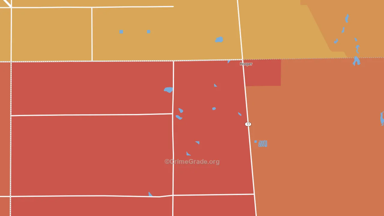 Hooper, CO Map of Theft Rates