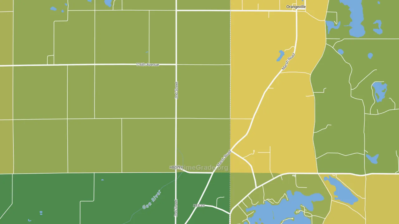 Hooper, MI Map of Theft Rates