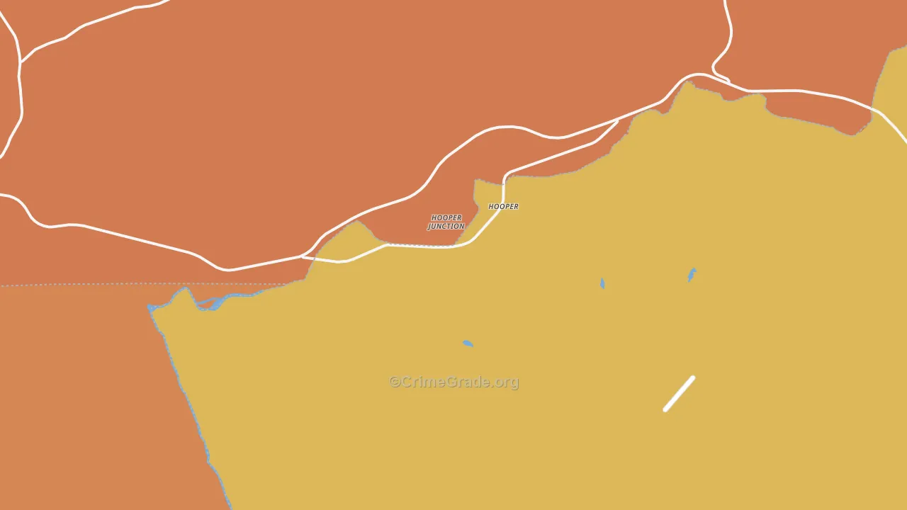 Hooper, WA Map of Theft Rates