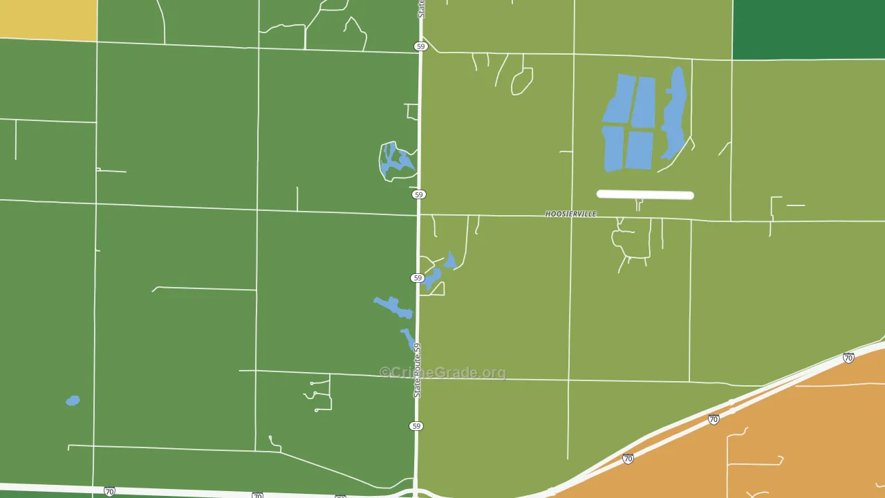 Hoosierville, IN Map of Theft Rates