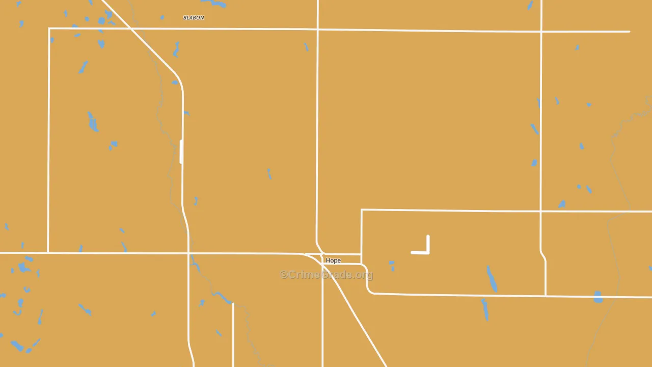 Hope, ND Map of Theft Rates