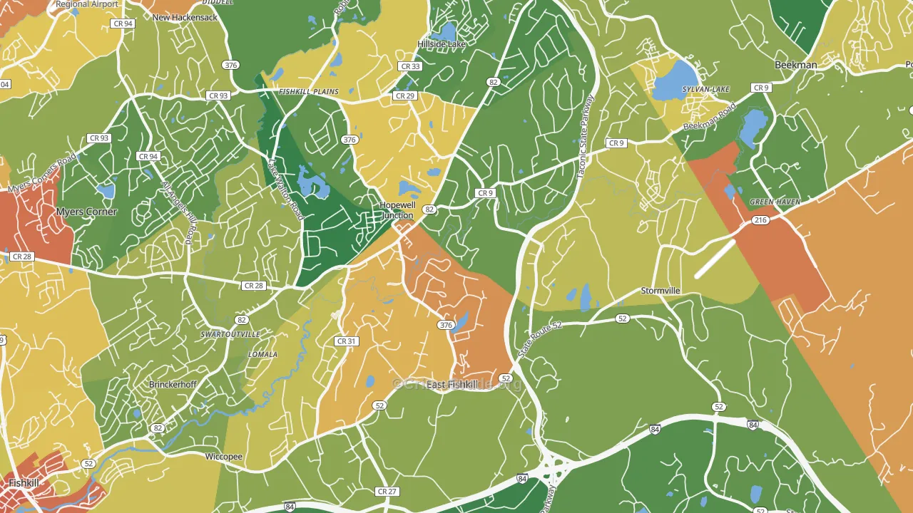 Hopewell Junction, NY Map of Theft Rates