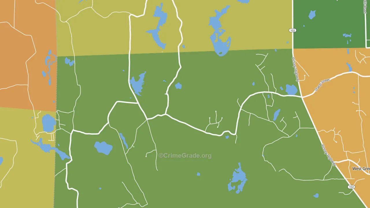 Hopkins Hollow, RI Map of Theft Rates