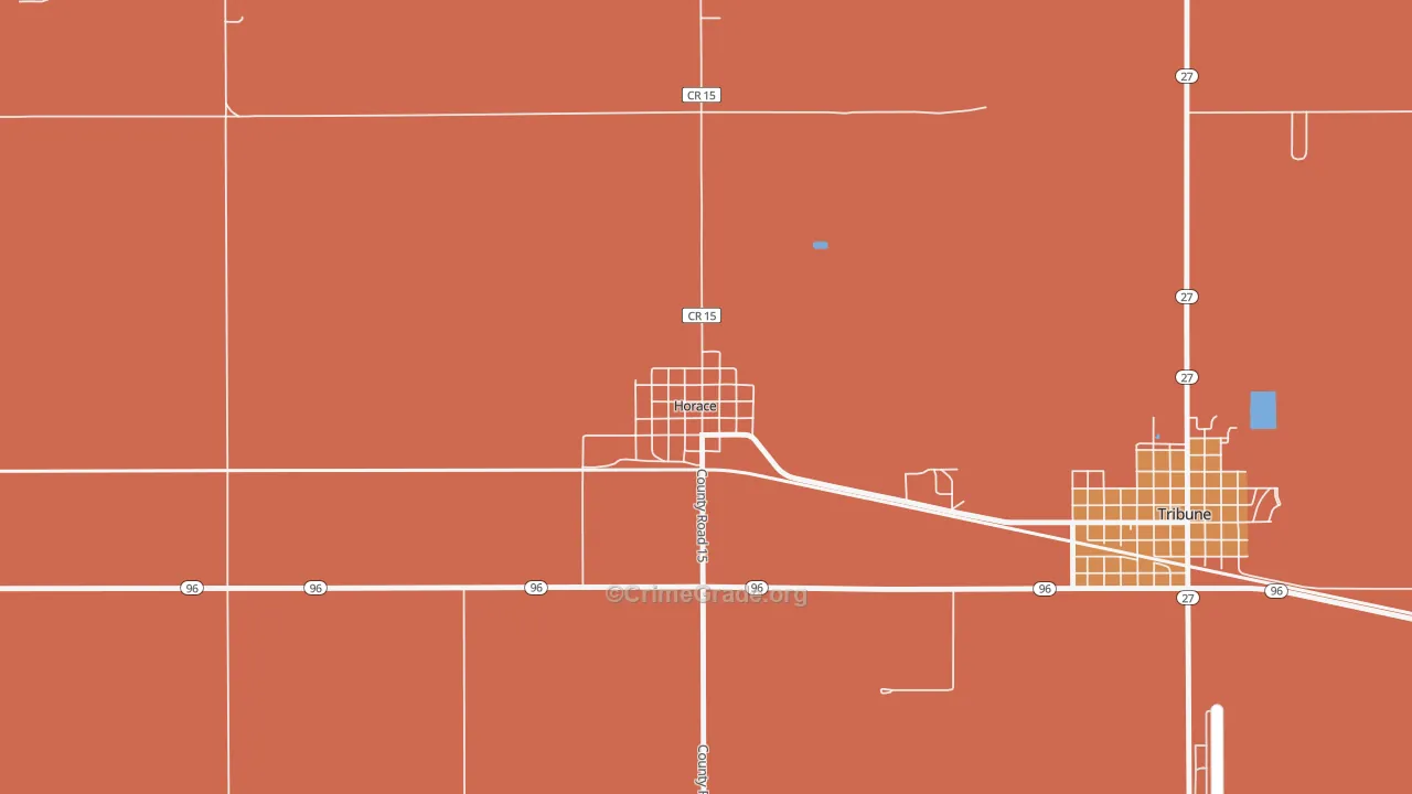 Horace, KS Map of Theft Rates