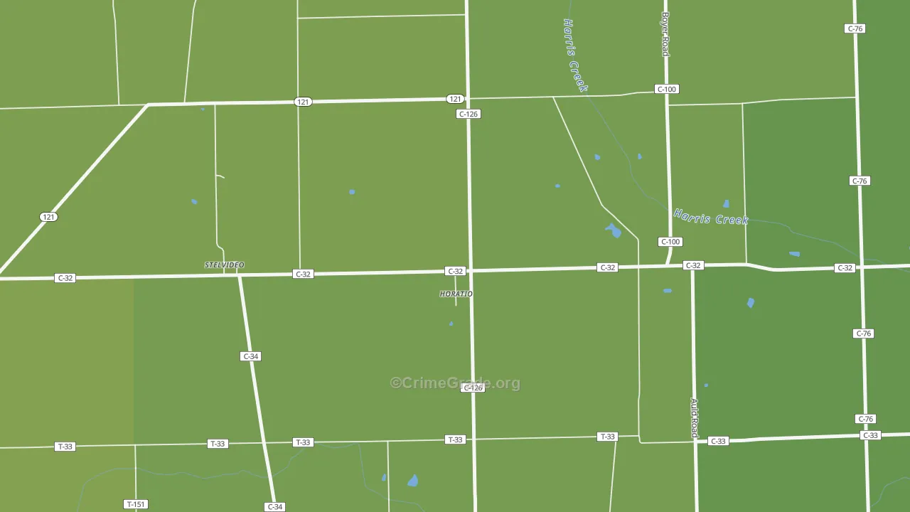 Horatio, OH Map of Theft Rates