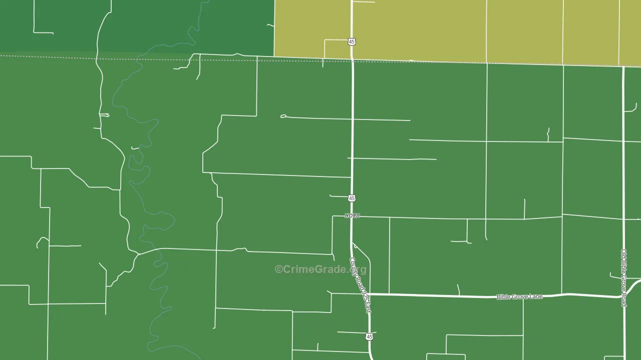 Hord, IL Map of Theft Rates