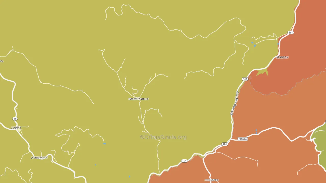 Horsepen, WV Map of Theft Rates