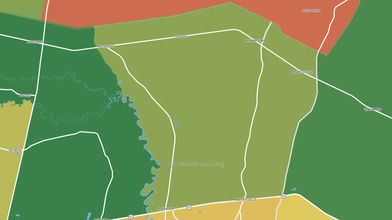 Hortense, GA Map of Theft Rates