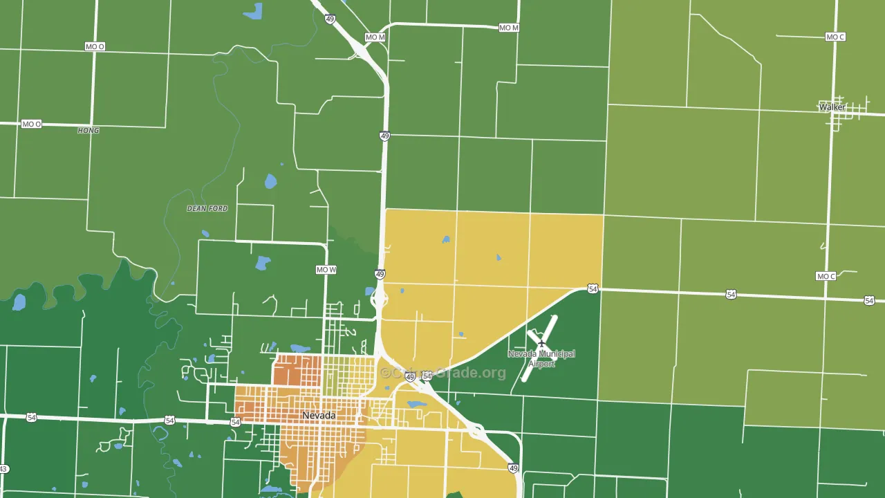Horton, MO Map of Theft Rates