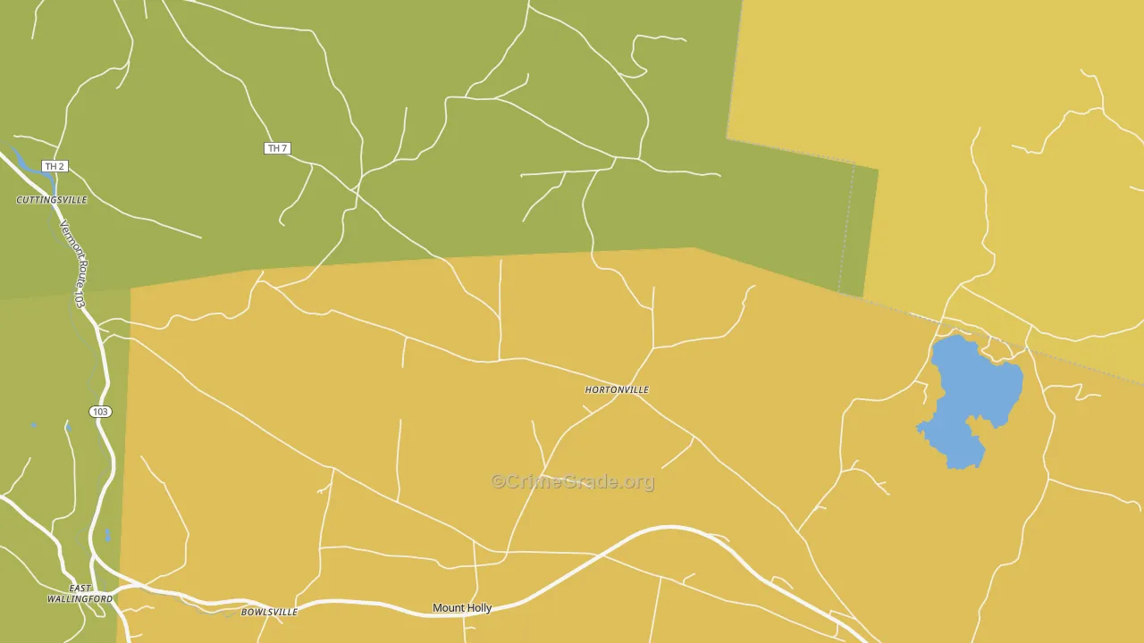 Hortonville, VT Map of Theft Rates