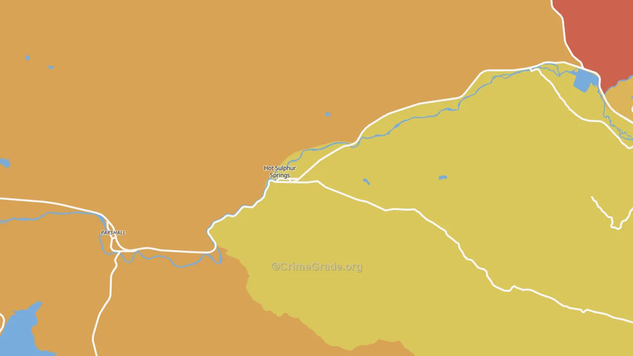 Hot Sulphur Springs, CO Map of Theft Rates
