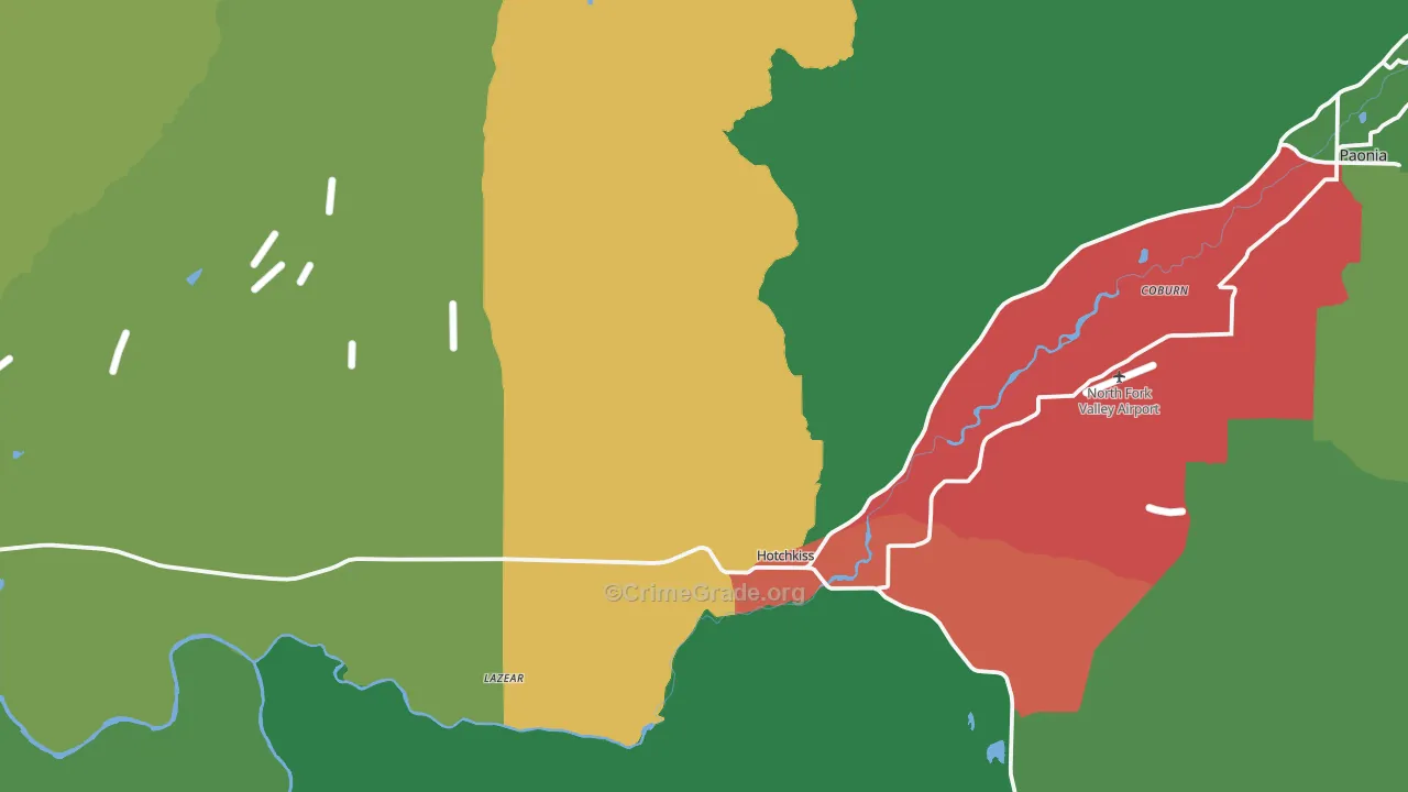 Hotchkiss, CO Map of Theft Rates
