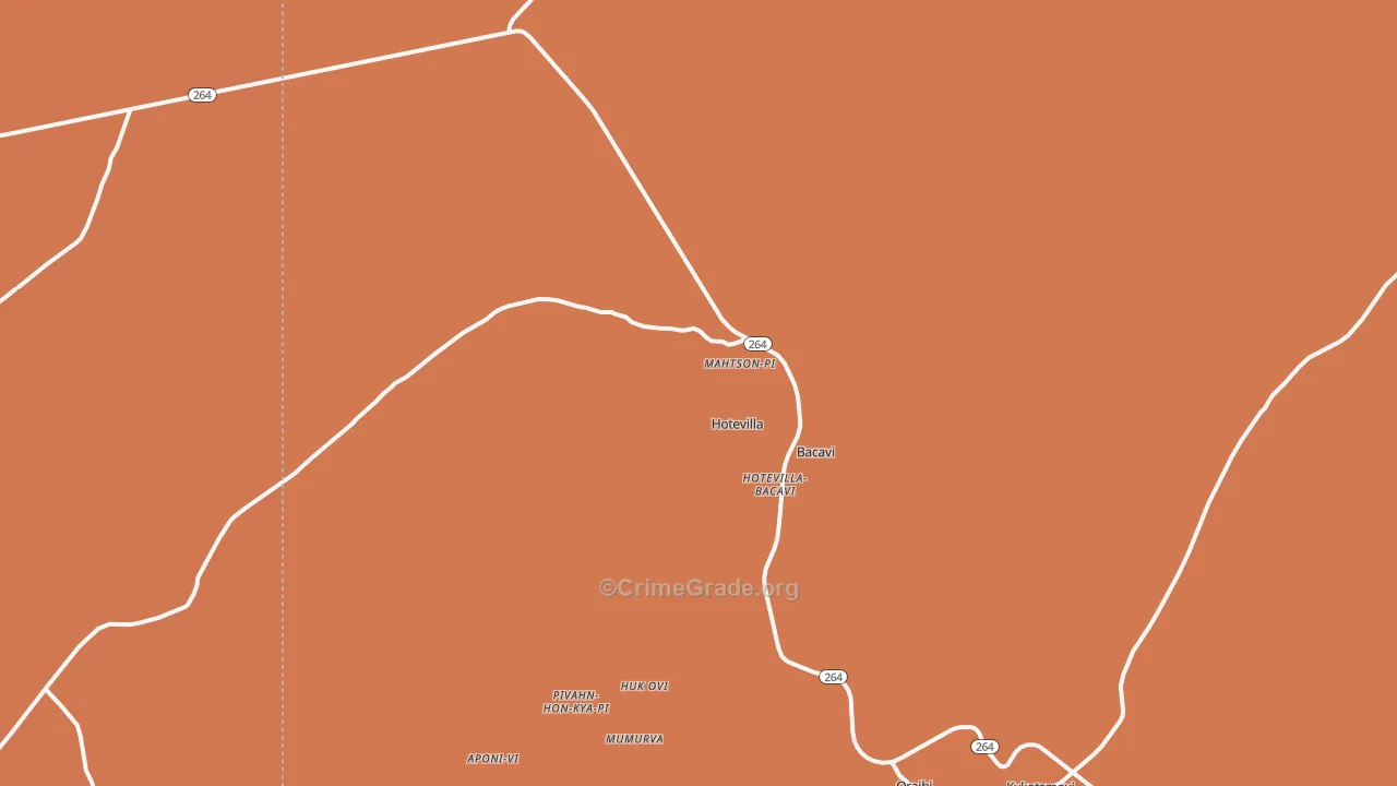 Hotevilla, AZ Map of Theft Rates