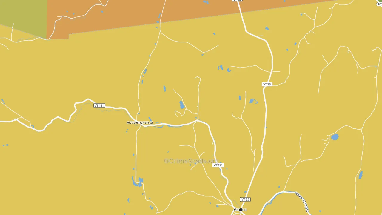 Houghtonville, VT Map of Theft Rates