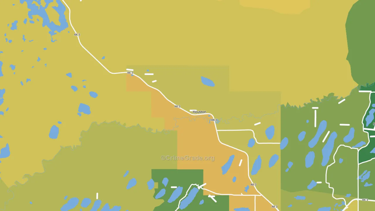 Houston, AK Map of Theft Rates