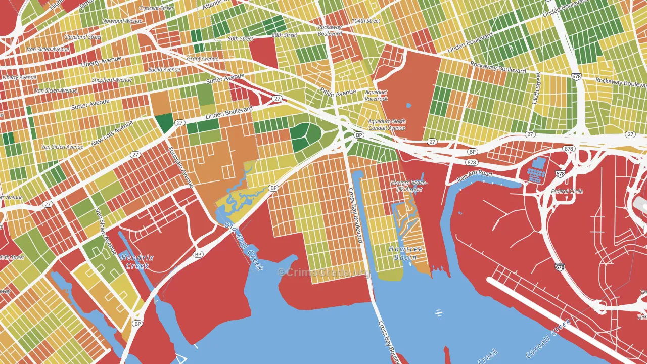Howard Beach, Queens, NY Map of Theft Rates
