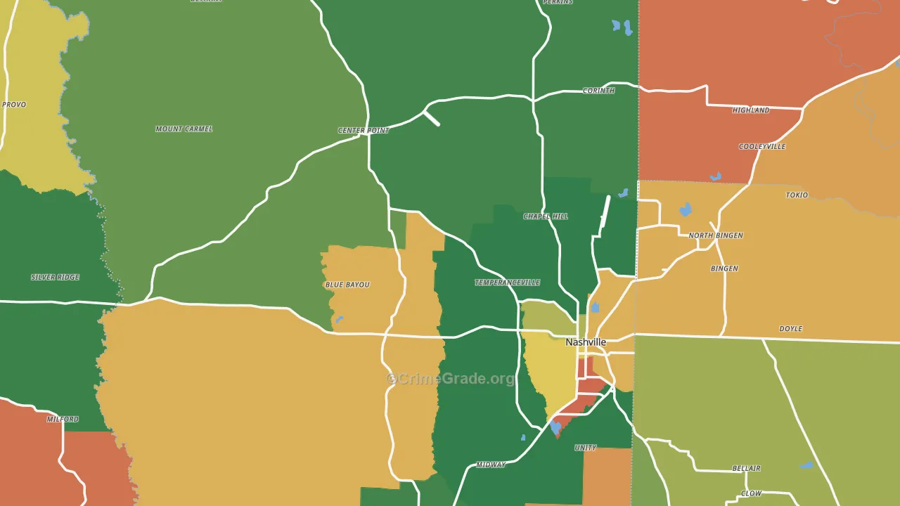 Howard County, AR Map of Theft Rates
