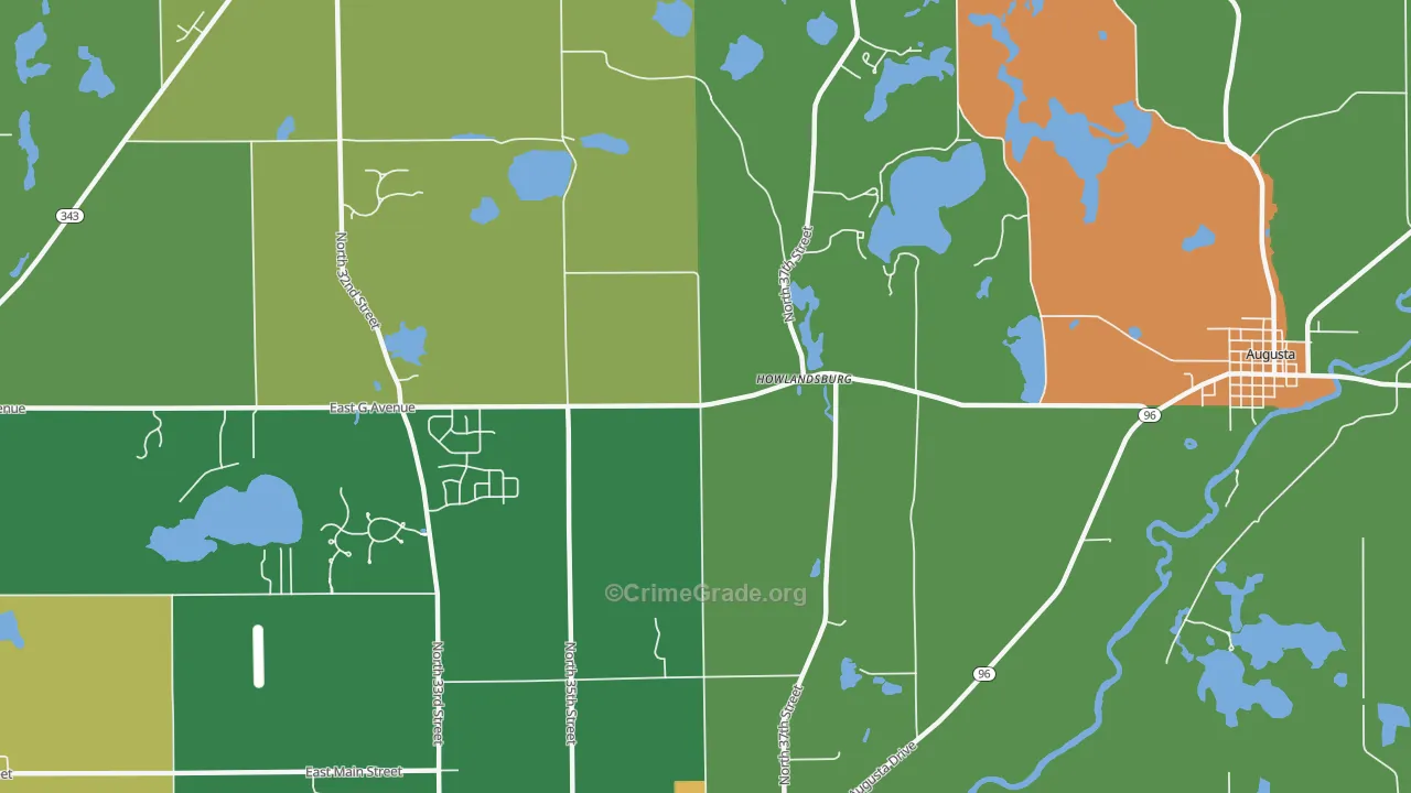 Howlandsburg, MI Map of Theft Rates