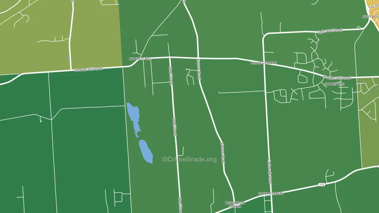 Howlett Hill, NY Map of Theft Rates